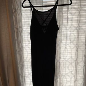 Crossed back long dress